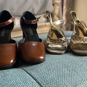 Ralph Lauren strap heels excellent condition. Size 7.5. Leather n' free 2nd pair